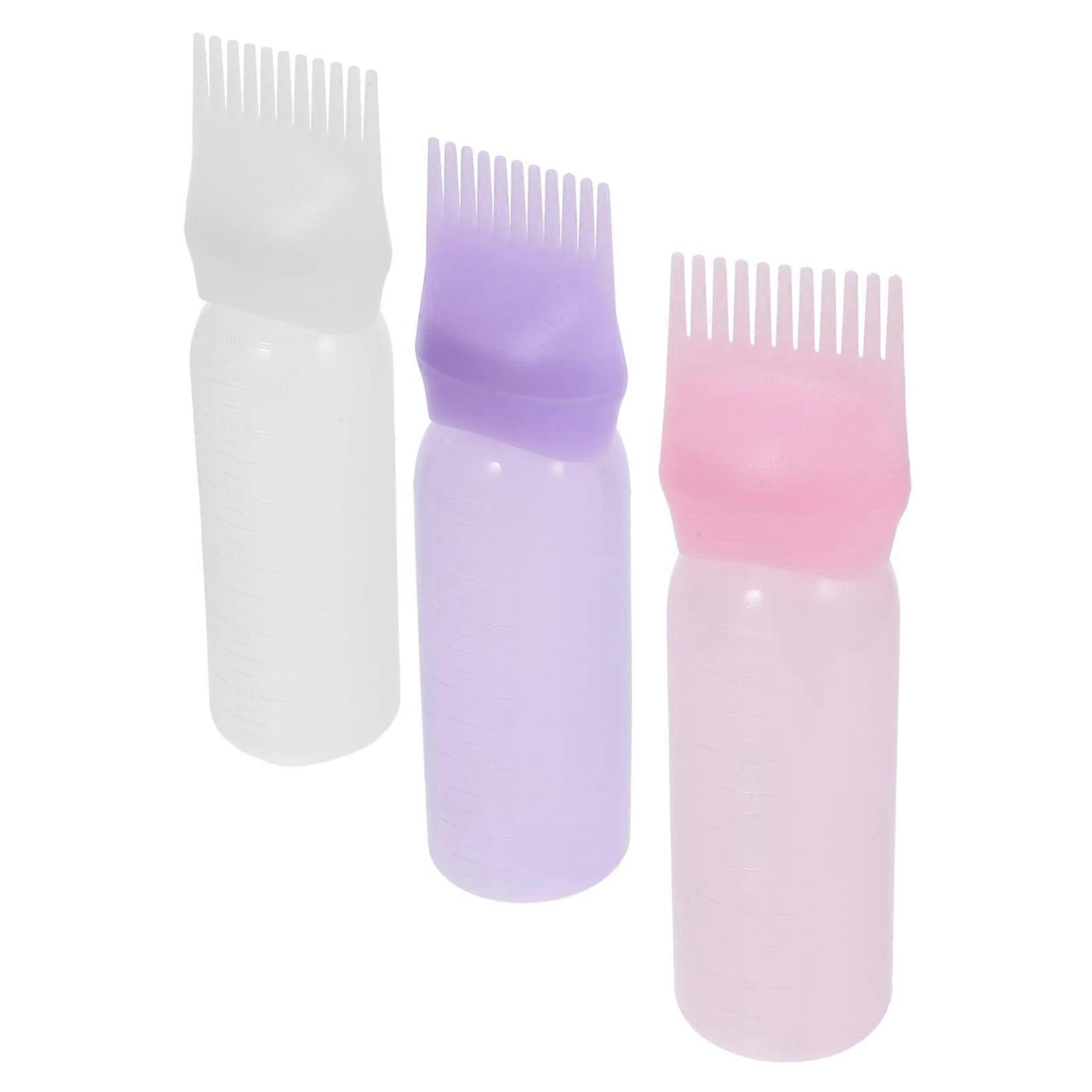 Root Comb Applicator Bottle for Precise Root Touch Up and Even Hair Coloring, 3pcs Set