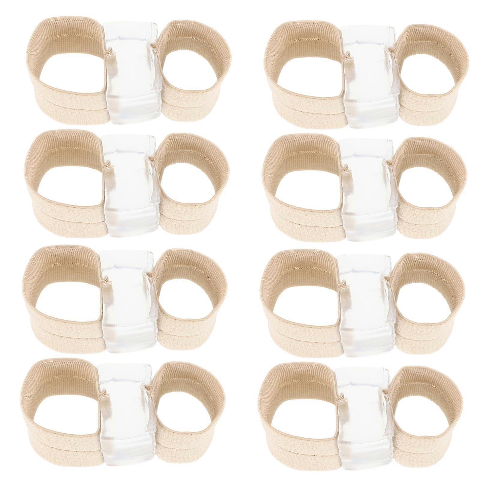 8 Pcs Dual Hole Toe Separators Bunion Corrector Soft Gel Spacers for Foot Alignment and Relief
