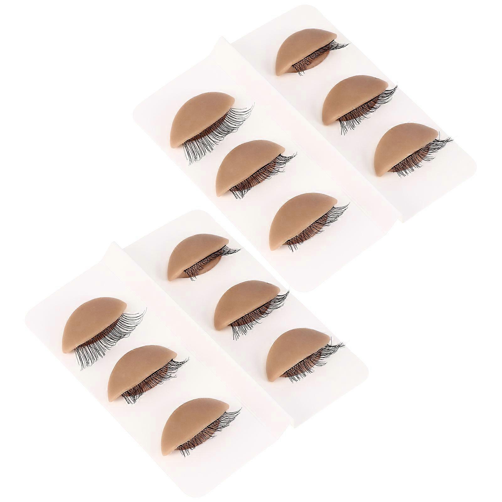 Replacement Eyelids Mannequin Head for Eyelash Practice 18Pairs Set