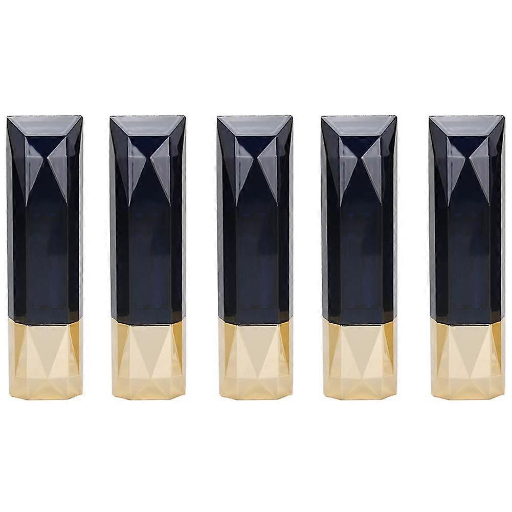5pcs Empty Lipstick Tubes Lip Balm Containers for DIY Lip Glaze Refillable Cosmetic Set