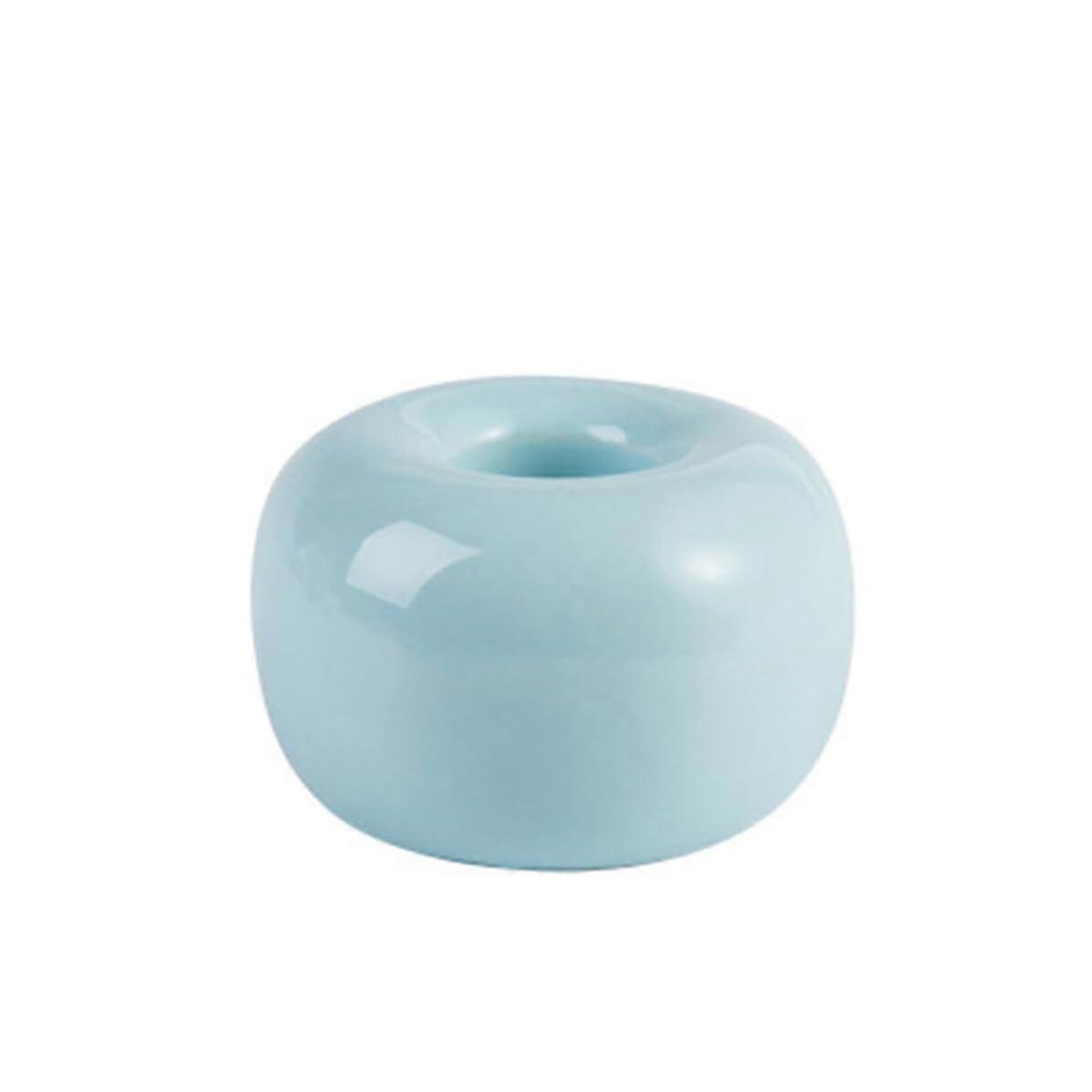 2pcs Ceramic Toothbrush Holder Stand Light Blue SpaceSaving Easy Clean Bathroom Organizer