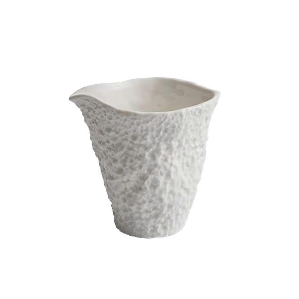 White Ceramic Gravy Boat with Spout, Elegant MultiPurpose Sauce Pitcher for Kitchen and Dining