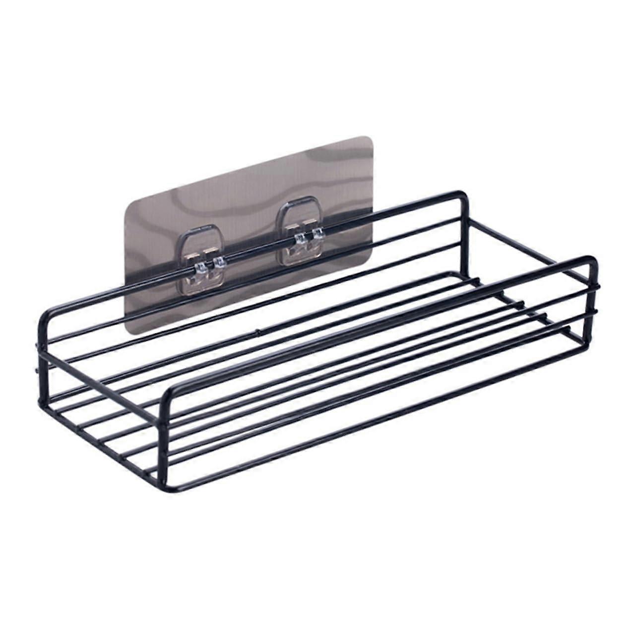2pcs Bathroom Storage Rack with Large Capacity Iron Wall Mounted Shelf for Kitchen and Shower