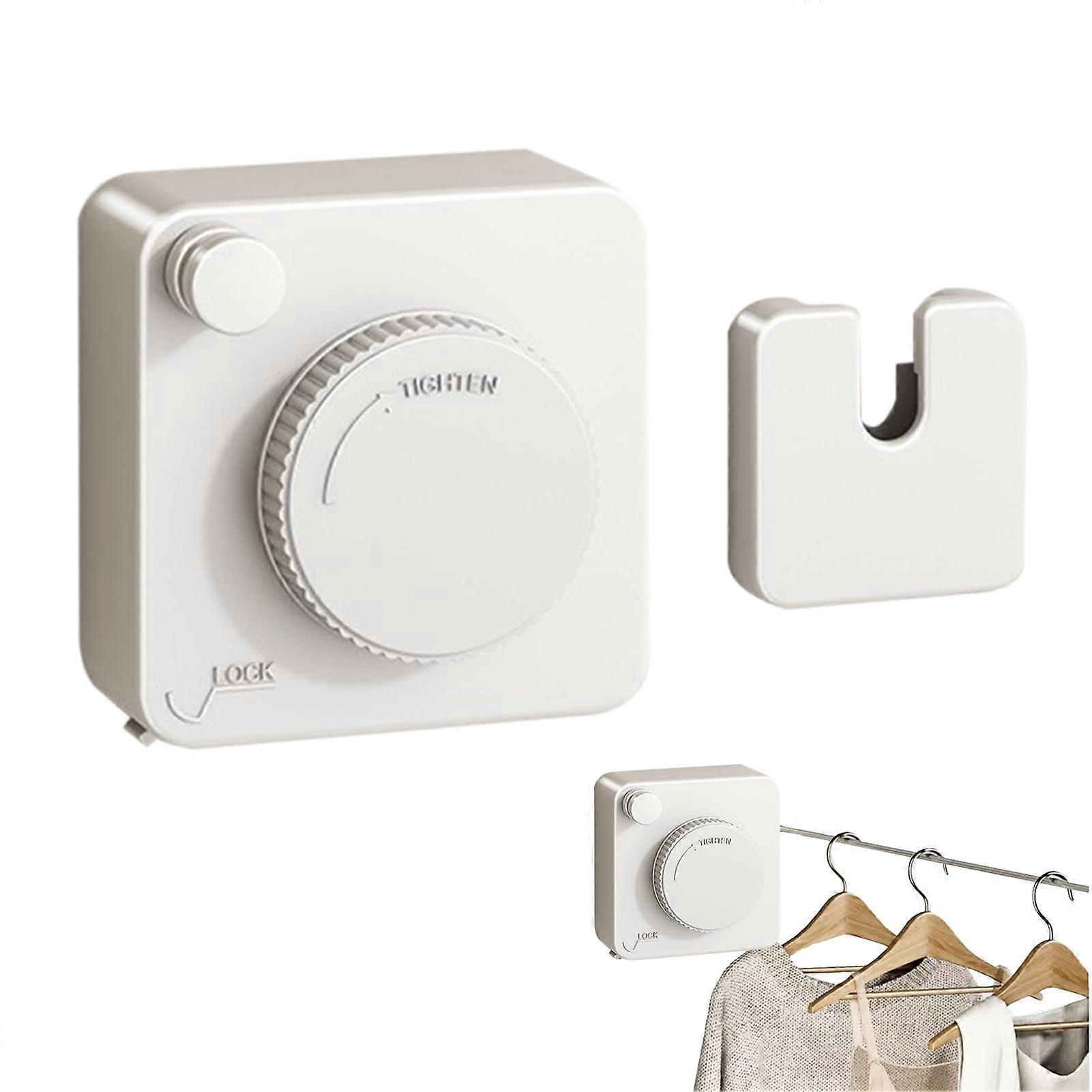 Retractable Clothesline Wall Mounted Stainless Steel Space Saving Laundry Drying Rack 20kg