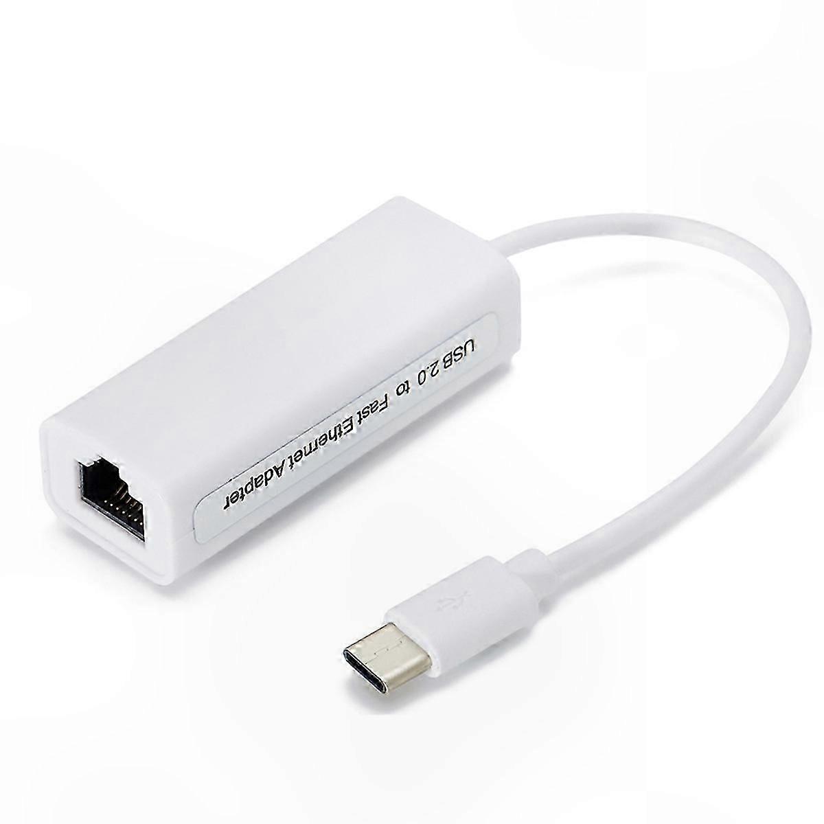 USB Type-C to RJ45 100Mbps Driver-Free Ethernet Adapter Network Cable Converter