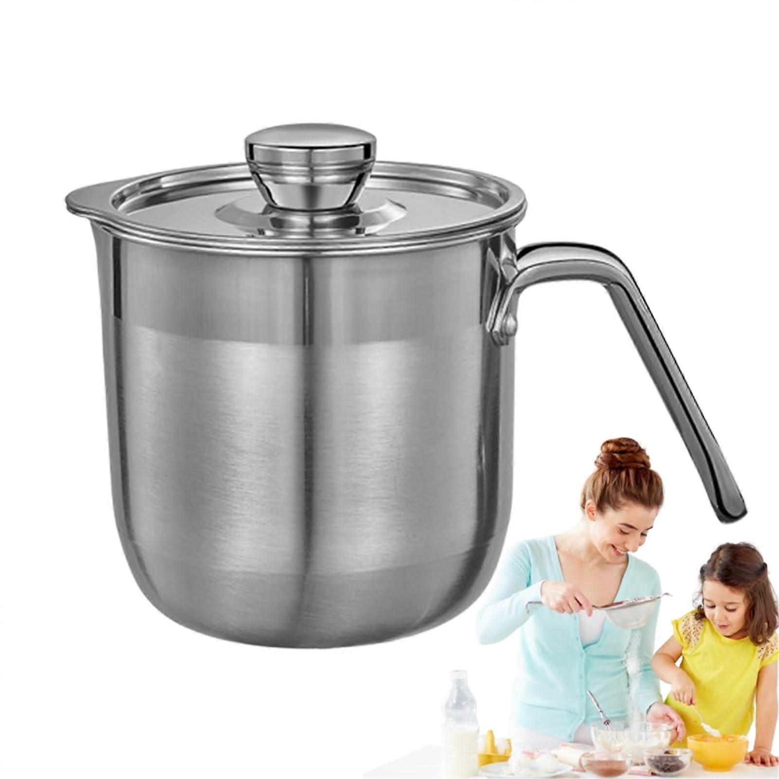 Egg Separator Stainless Steel with Ergonomic Handle Grip, Extra Deep Cup and  Cover for Baking