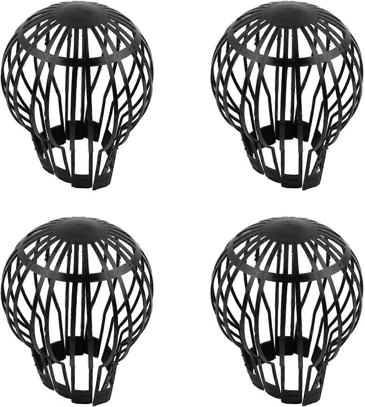 4PCS Gutter Guard Downspout Filter Outdoor Leaf Protector Prevents Blockage AllWeather Use