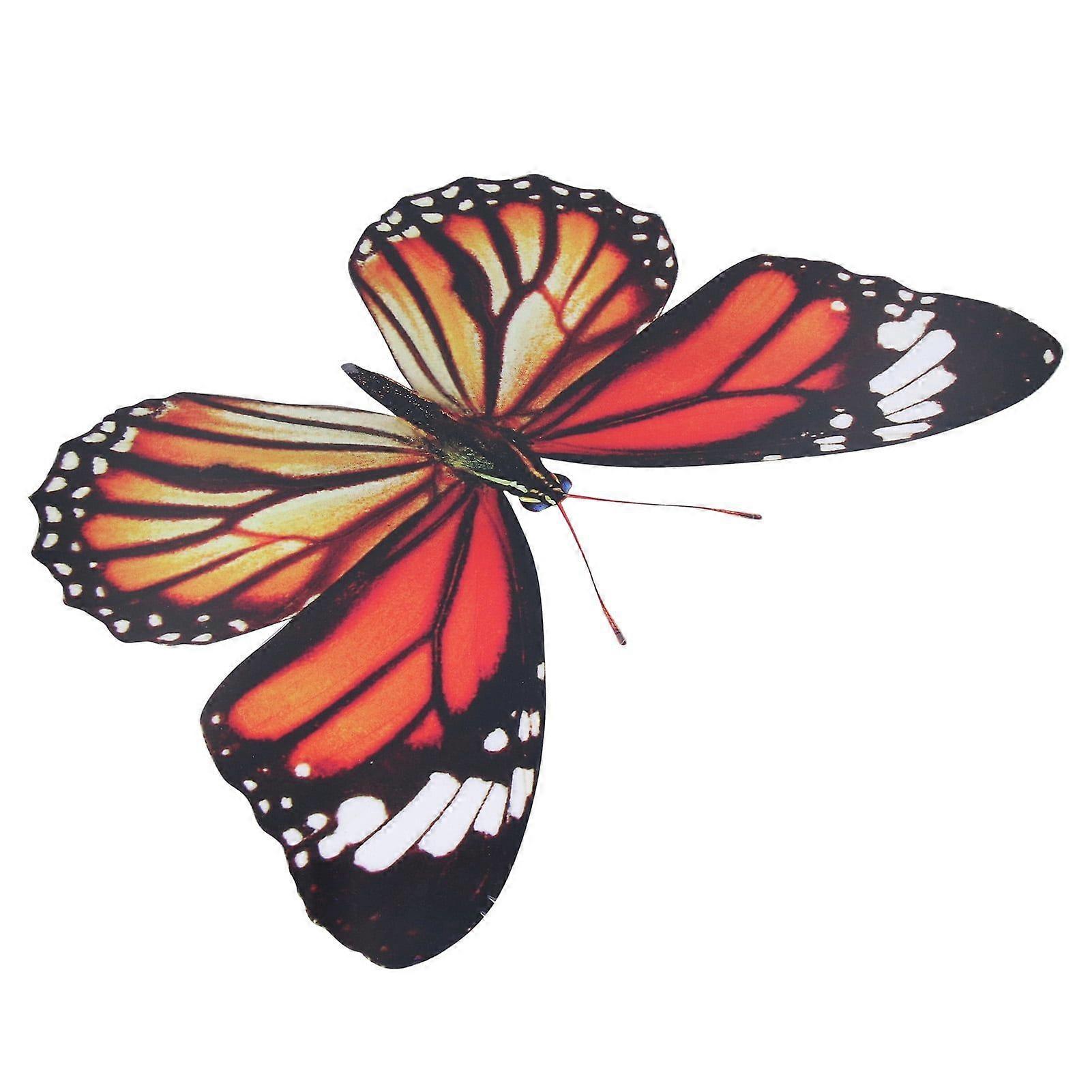 Butterfly Wall Sticker Self Adhesive Three Dimensional Red Insect Pattern