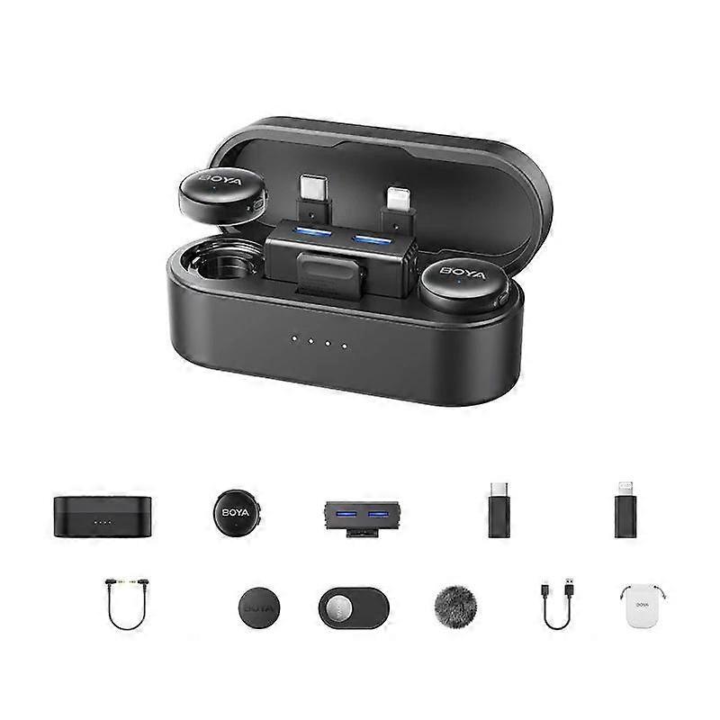 Button Wireless Lapel Microphone BOYA LINK3-01 Type-C+8 Pin