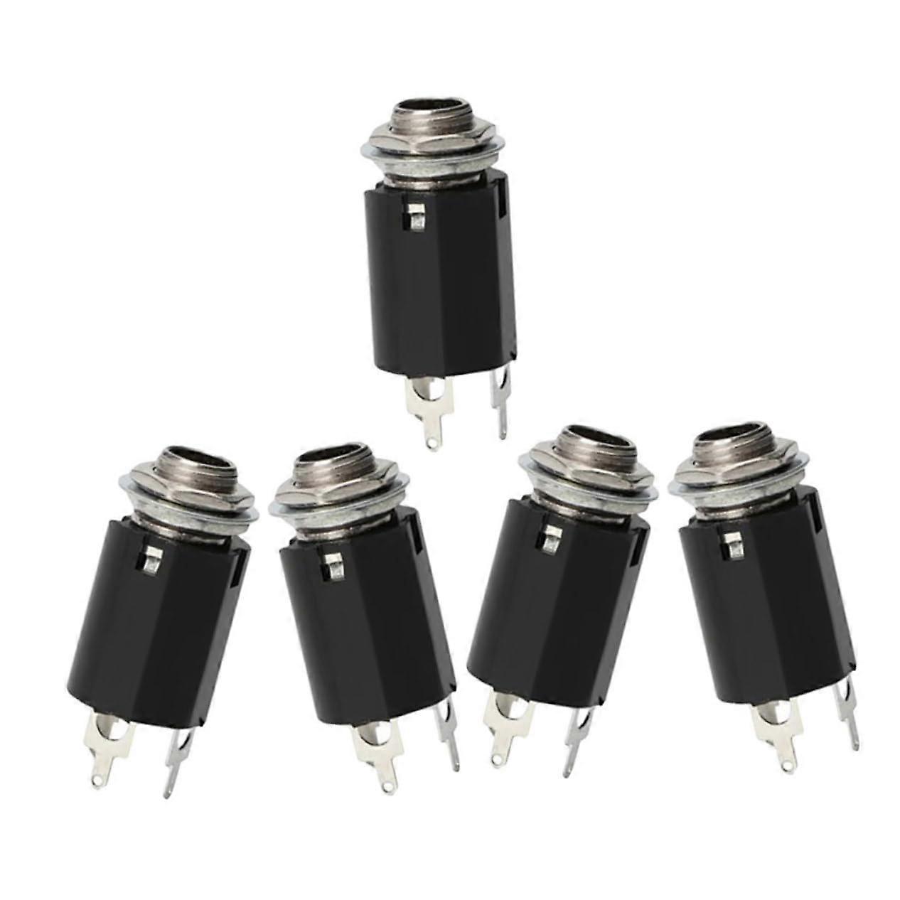 5pcs Electric Guitar Output Jack Socket Set Durable Construction Easy Installation Replacement Parts