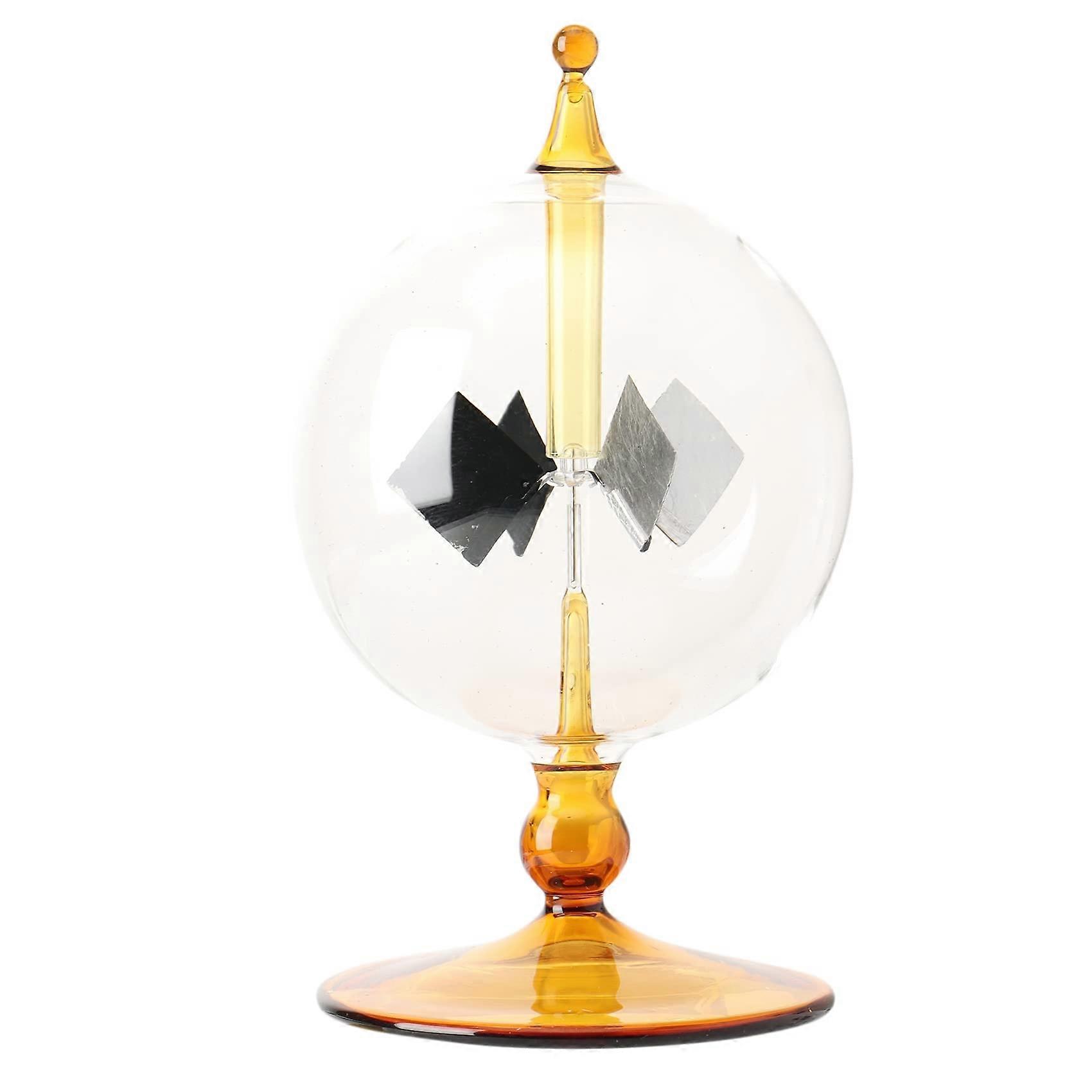 Solar Powered Radiometer with SunPowered Rotation, Light Driven Crookes Spinning Vanes Ornament