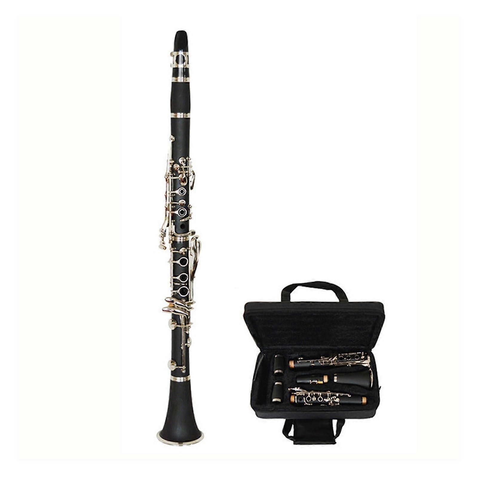Professional Bb Clarinet 17 Keys Durable Construction Smooth Key Action for Students and Beginners