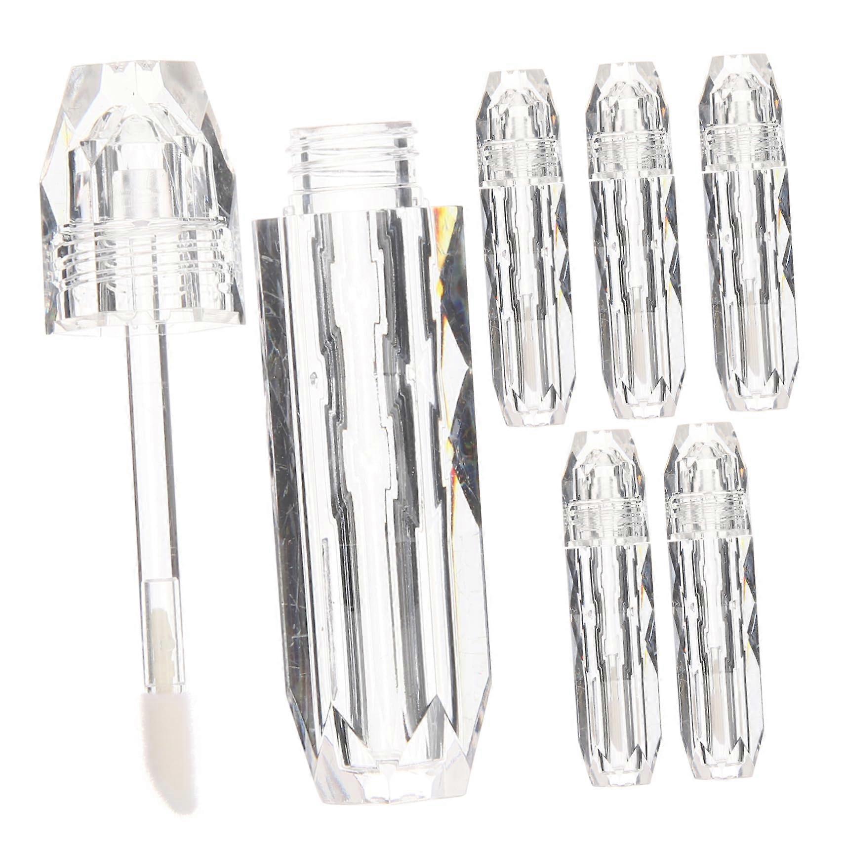 Lip Gloss Tubes with Wand Applicator, 4pcs Clear Refillable Empty Lip Balm Containers for Travel