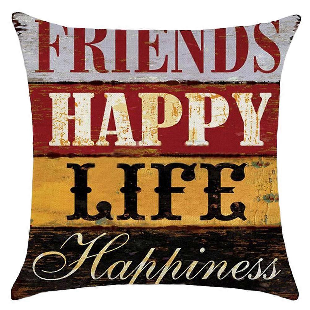 Throw Pillow Case Simple Style for 2Pcs Linen Cushion Cover