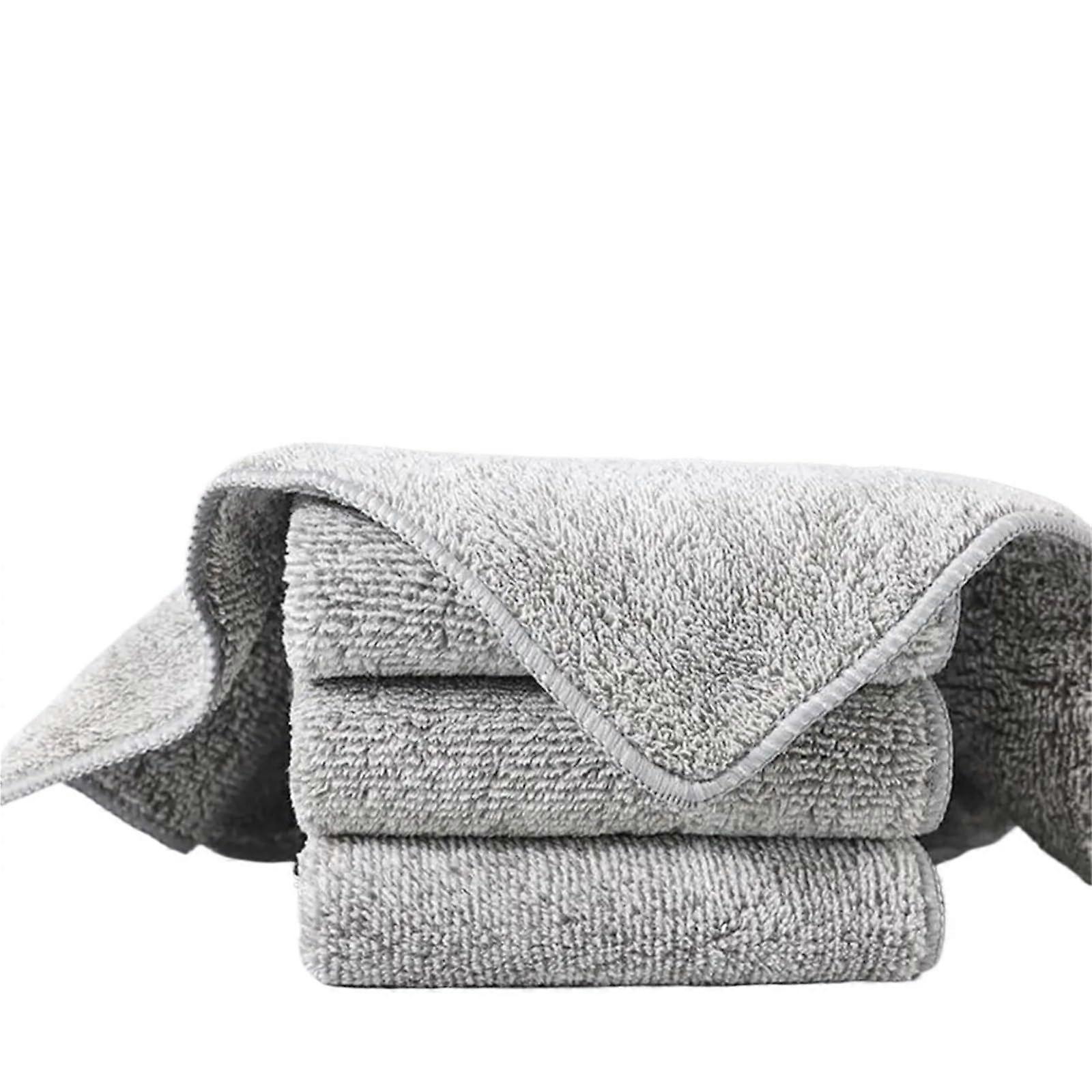 Absorbent Kitchen Hand Towels Set 10pcs Gray Thickened 30x30cm Quick Dry Durable Stitching