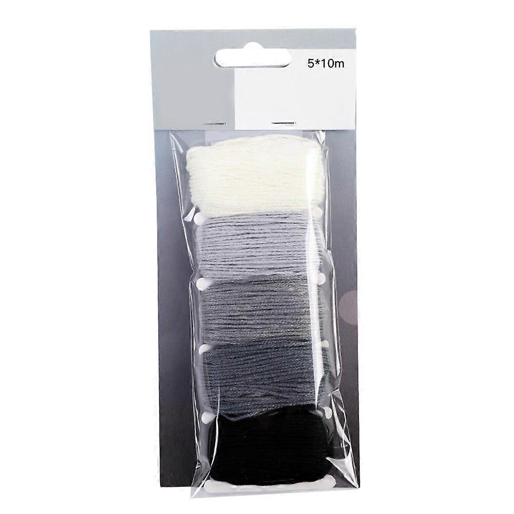 Gradient Color Embroidery Thread Gray For DIY Projects Jewelry Crafting 1 Set