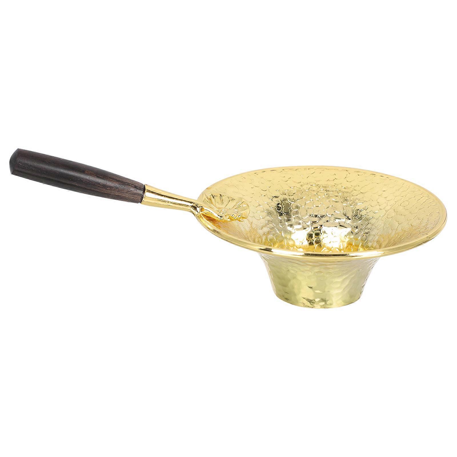 Copper Tea Strainer with Handle for Home Use - Copper Flower Shape Tea Infuser