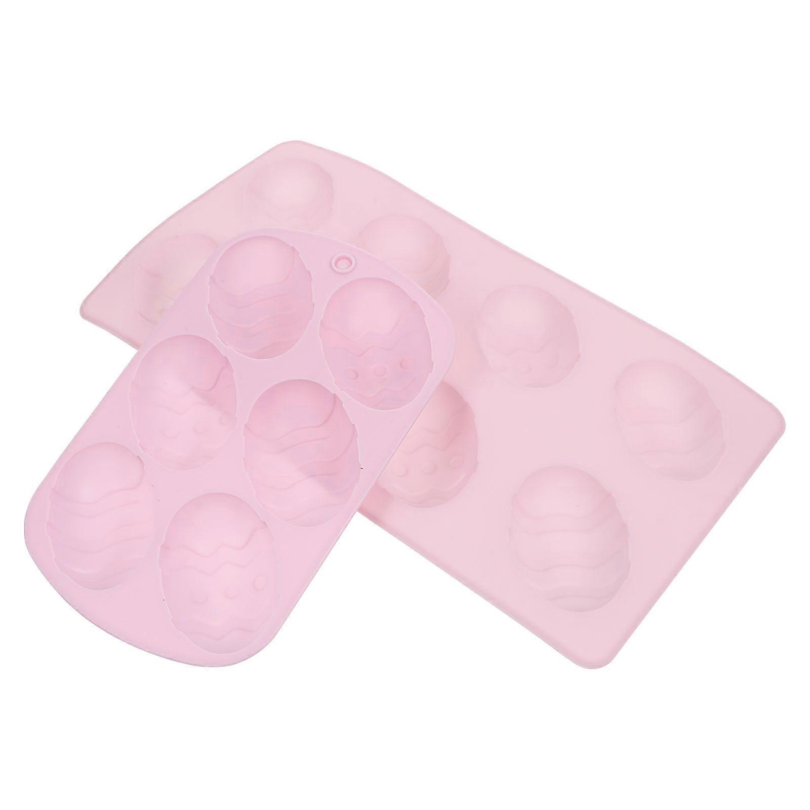 Creative Easter Egg Design Silicone Mold for Baking 2Pcs Lavender