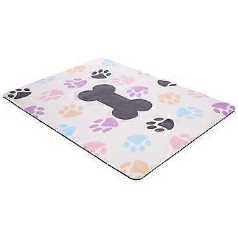 Absorbent Pet Feeding Mat for Home Use Lightweight White Water Bowl Pad
