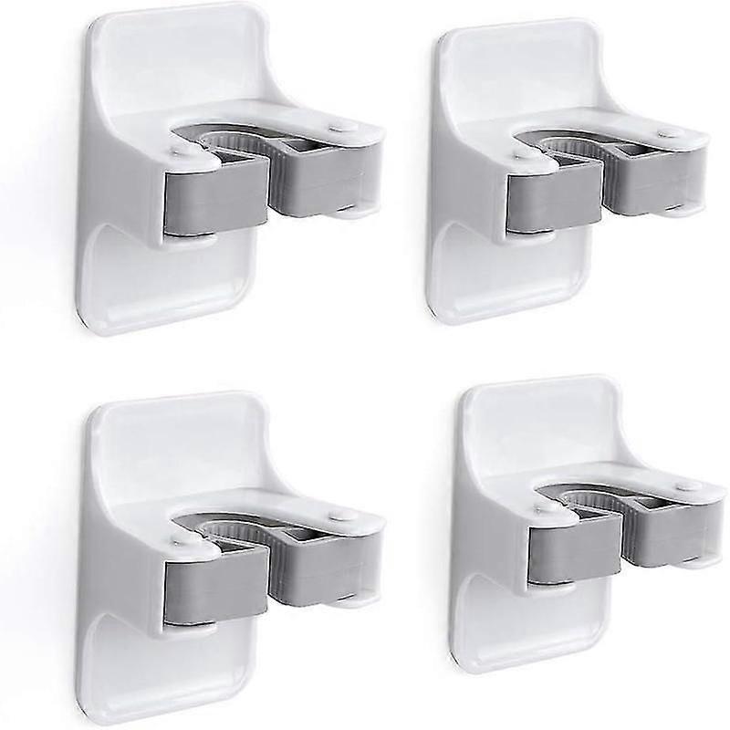 Self adhesive broom holder wall mount sturdy no drilling