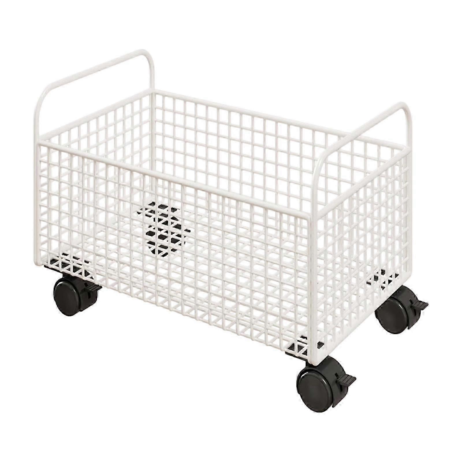 Under Desk Rolling Book Cart Storage Bin