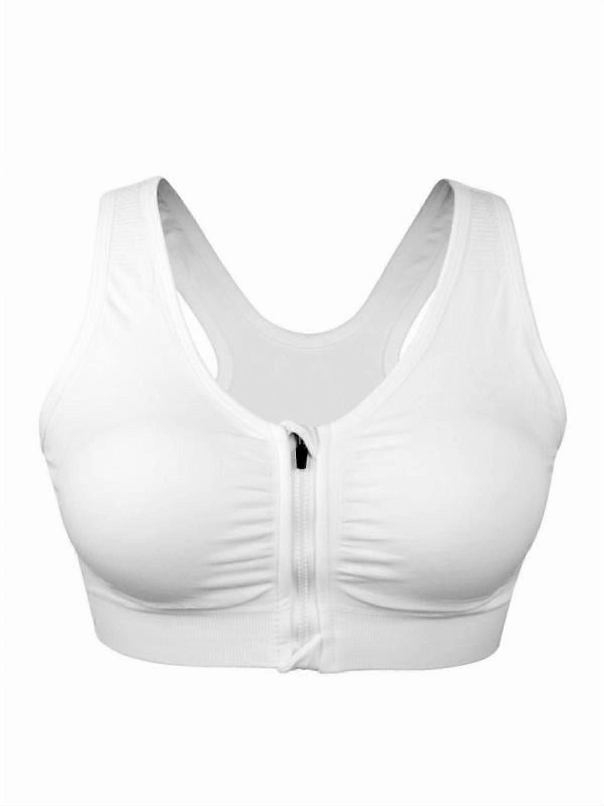 Women's Zip Front Closure Sports Bra Ultra-thin Large Bra Sports Bra Front Zipper Full Cup Padded Tops Seamless Wirefree Active Workout Gym Yoga Bras