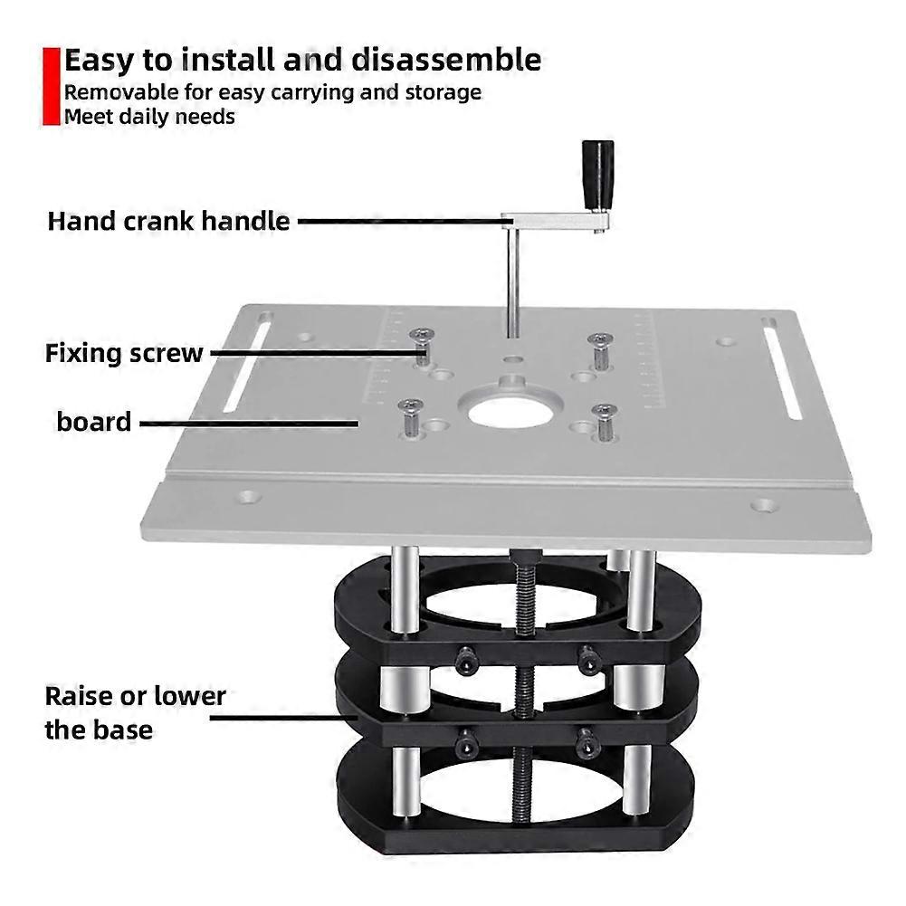 Router Lifting Platform Quick Installation for Electric Tool with Support Rod