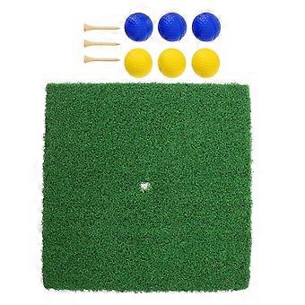 1 Satz Golf-Schlagmatten mit Bällen und Tees Künstliche Schlagtrainings-Übungsmatte für das Fahren im Hinterhof, Chippen im Innen- und Außenbereich