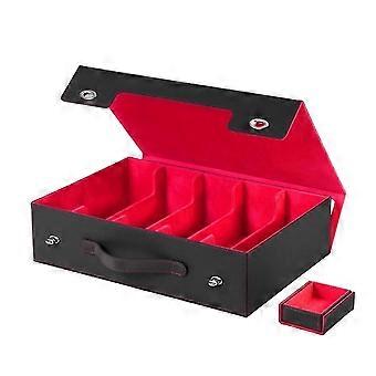 Trading Card Storage Box 5-Row with Handle, Storage Box Holds 3900+ Cards , Top Loaders Organizer compatible withGame Sports Card