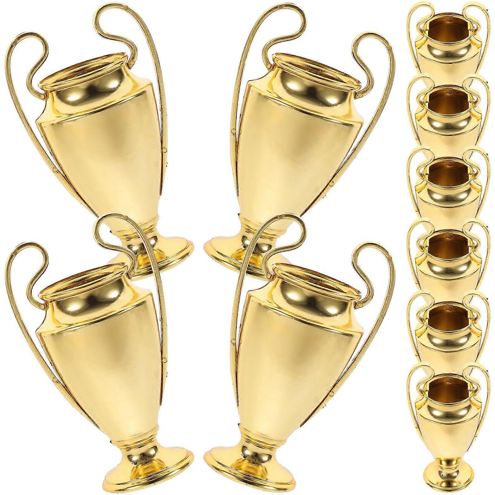 Sugar Jar Plastic Trophy for Decoration 10Pcs Golden Delicate Trophy Set