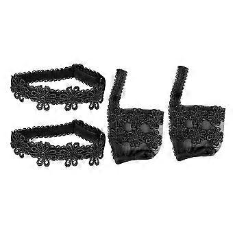 Lacets noirs pour talons hauts, à utiliser avec 2 paires de brides antidérapantes.
