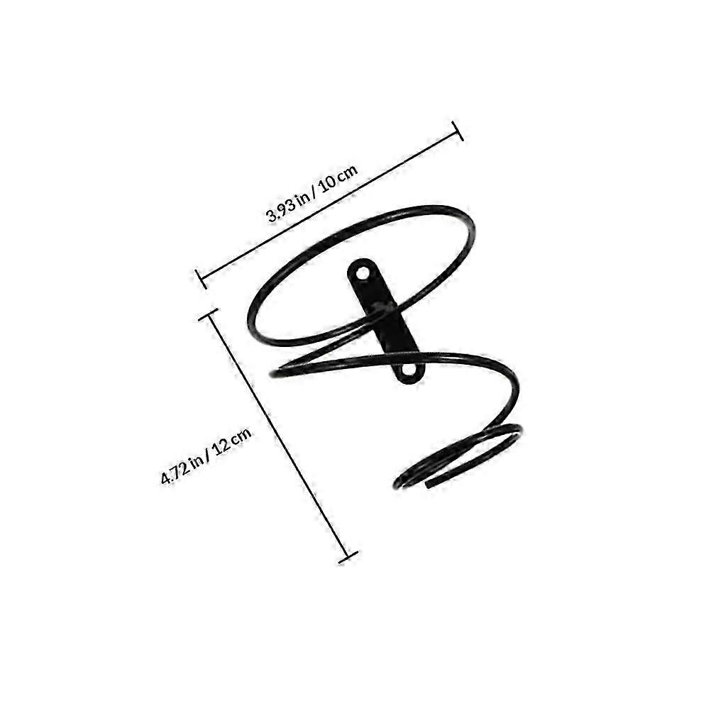 Wall-Mounted Rack Iron for Storage 3Pcs Black Single- Storage