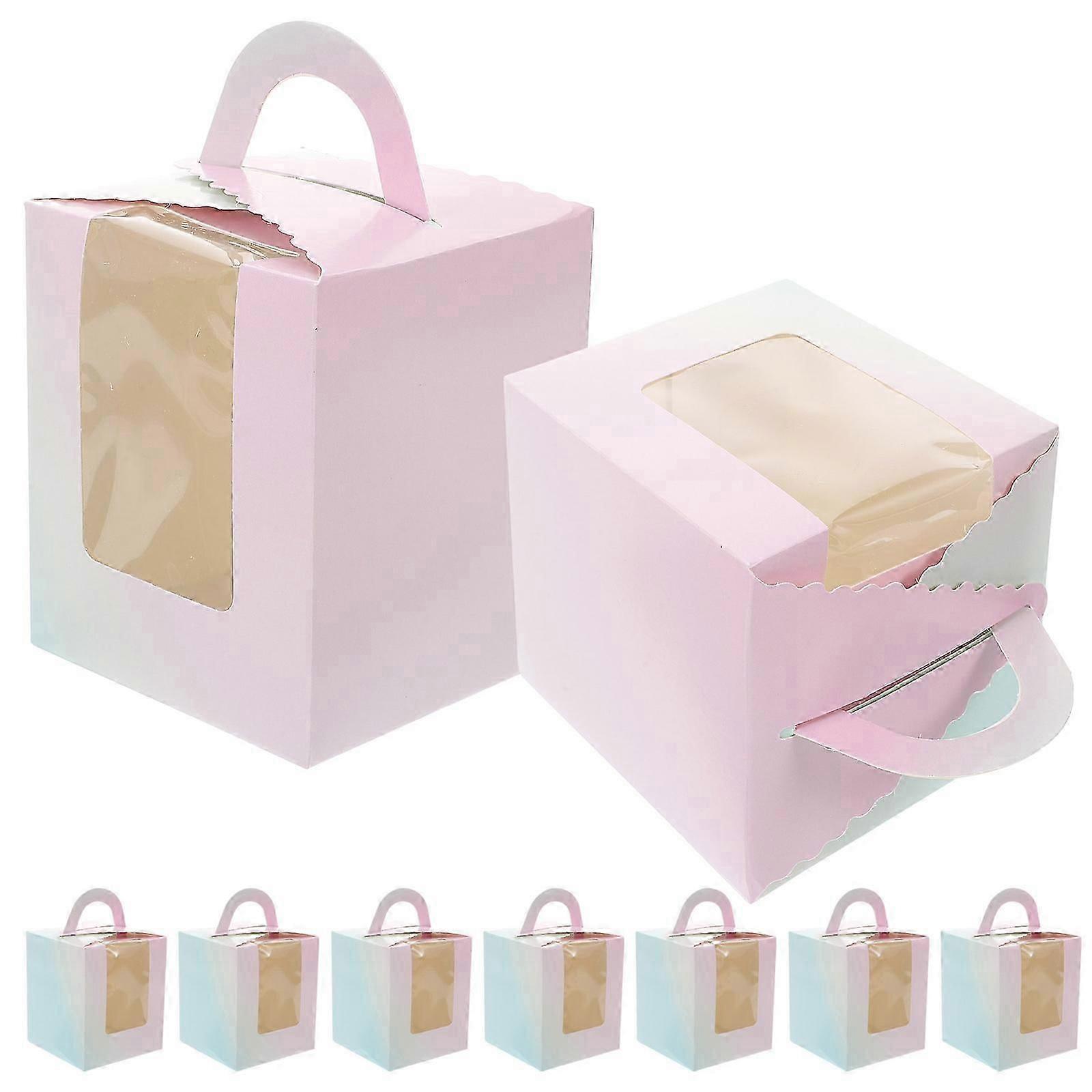 Egg Cake Box for Storage Use with Clear Window 50Pcs Bakery Boxes Multi