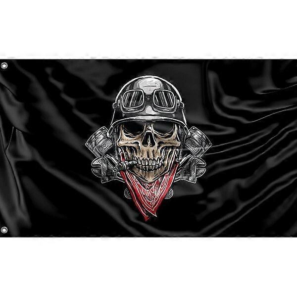 Drapeau Skull Biker II A0296