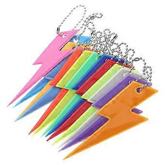 Safety Keychain Reflective Pendant for Running Gear and Bicycles Night Reflectors Lightweight and Portable 10.00X3.50X0.10cm PVC 13Pack
