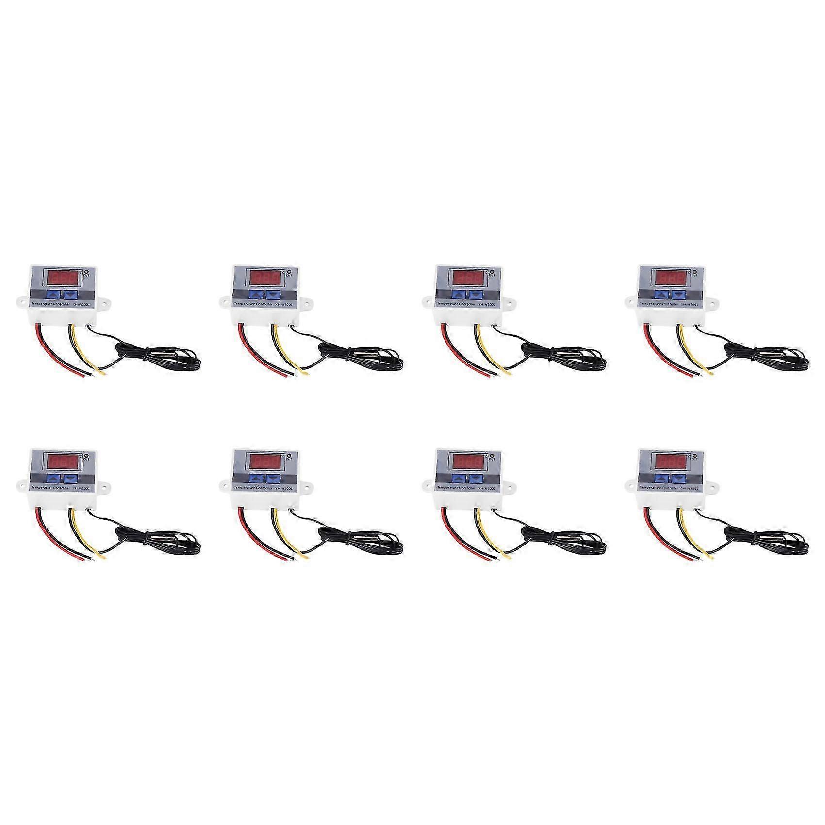 8X 220V Digital LED Temperature Controller 10A Thermostat Control Switch Probe
