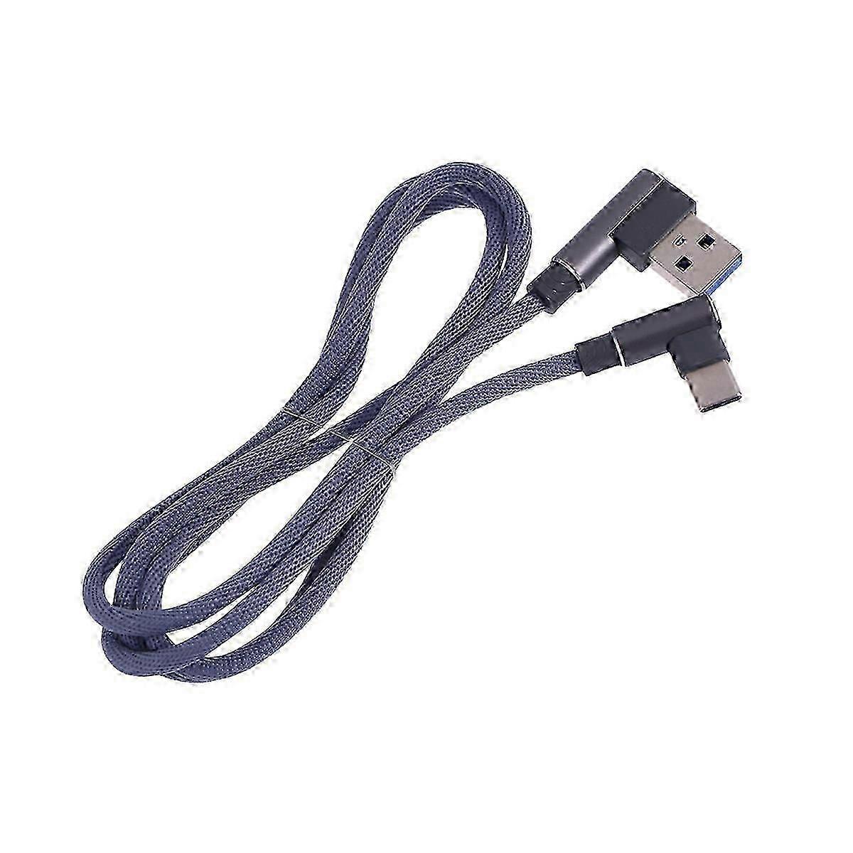 Fast Charging USB Type C Cable for Data Sync 1M Right Angle USB C Cable Grey