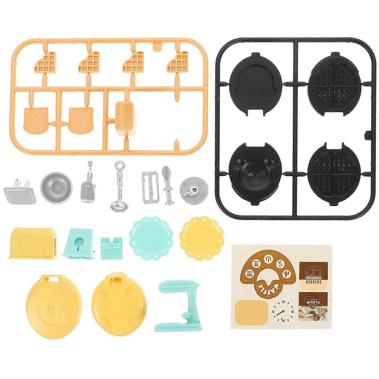 1 Set Simulated Kitchenware Machine Toy Mini Toy House Layout Toy Mini Scale Bread Baking Model
