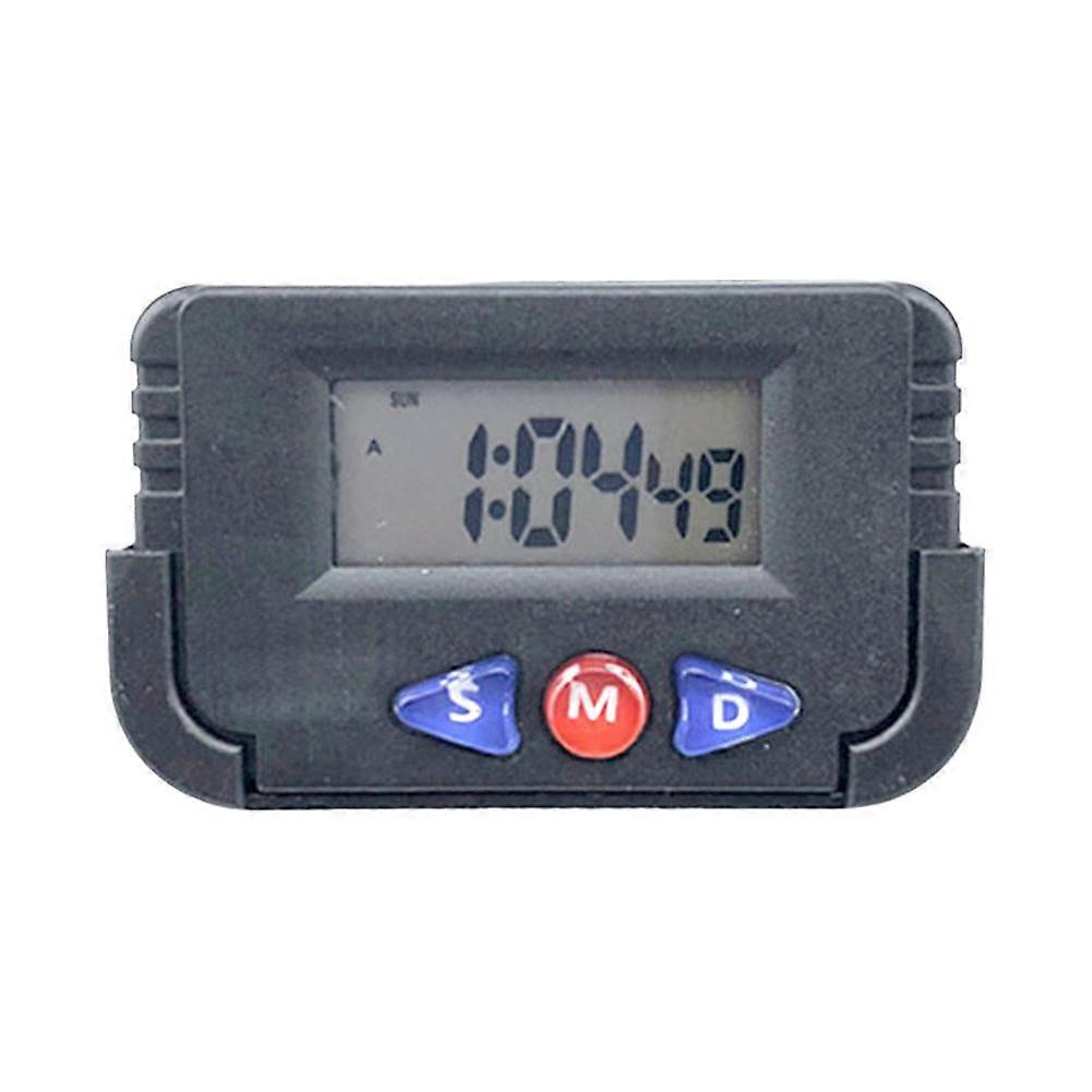 +Digital LCD Car Clock Black Car Tablet Clock Includes Multipurpose Manual N0D7