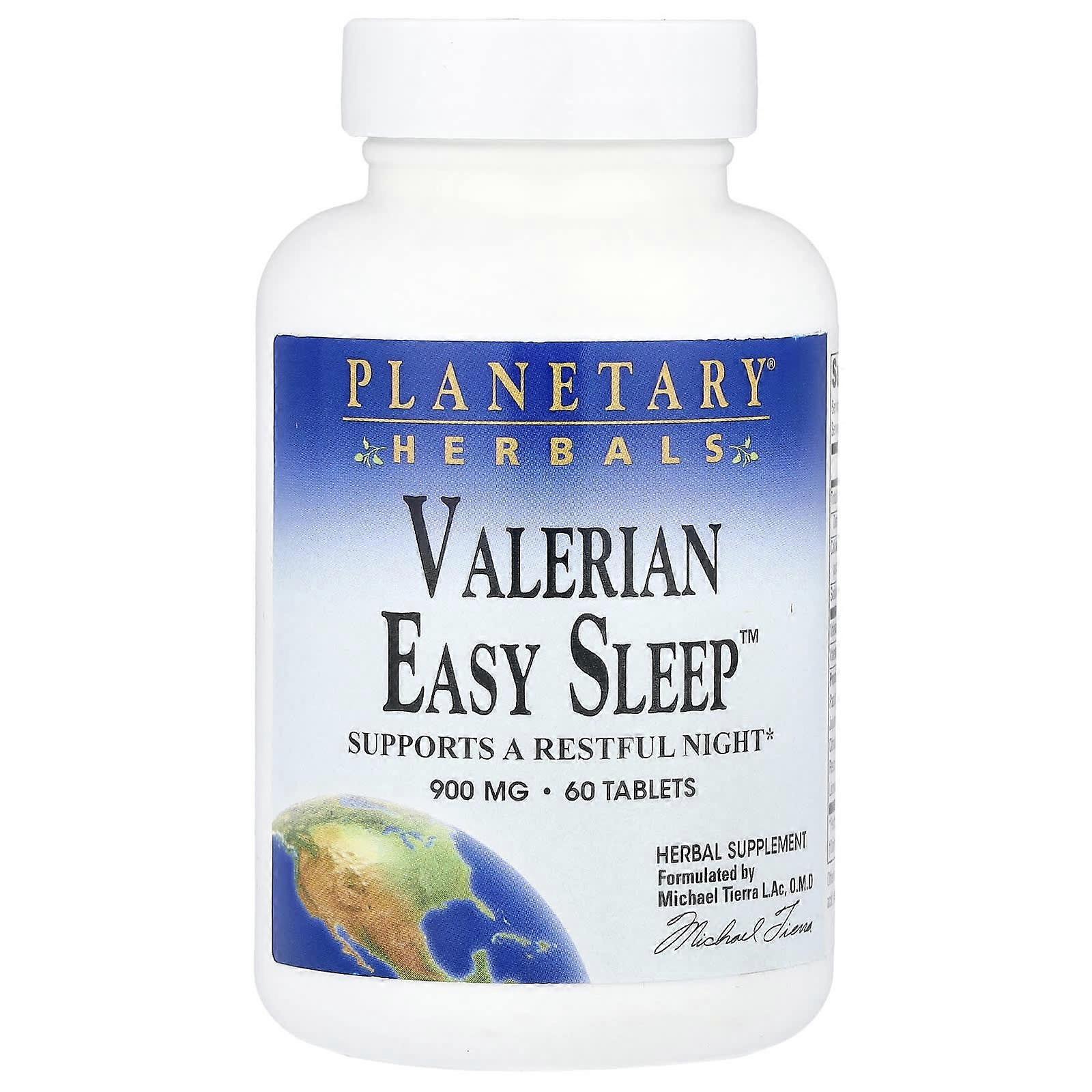 Planetary Herbals, Valerian Easy Sleep™, 60 Tablets, 2-Pack