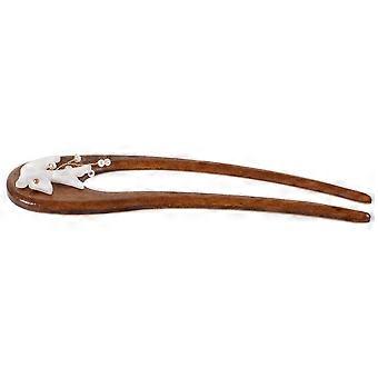 Bastone per capelli a forma di U Forcina per capelli in stile vintage Accessorio per capelli in legno Acconciature vintage Strumento per lo styling dei capelli per ragazze donne