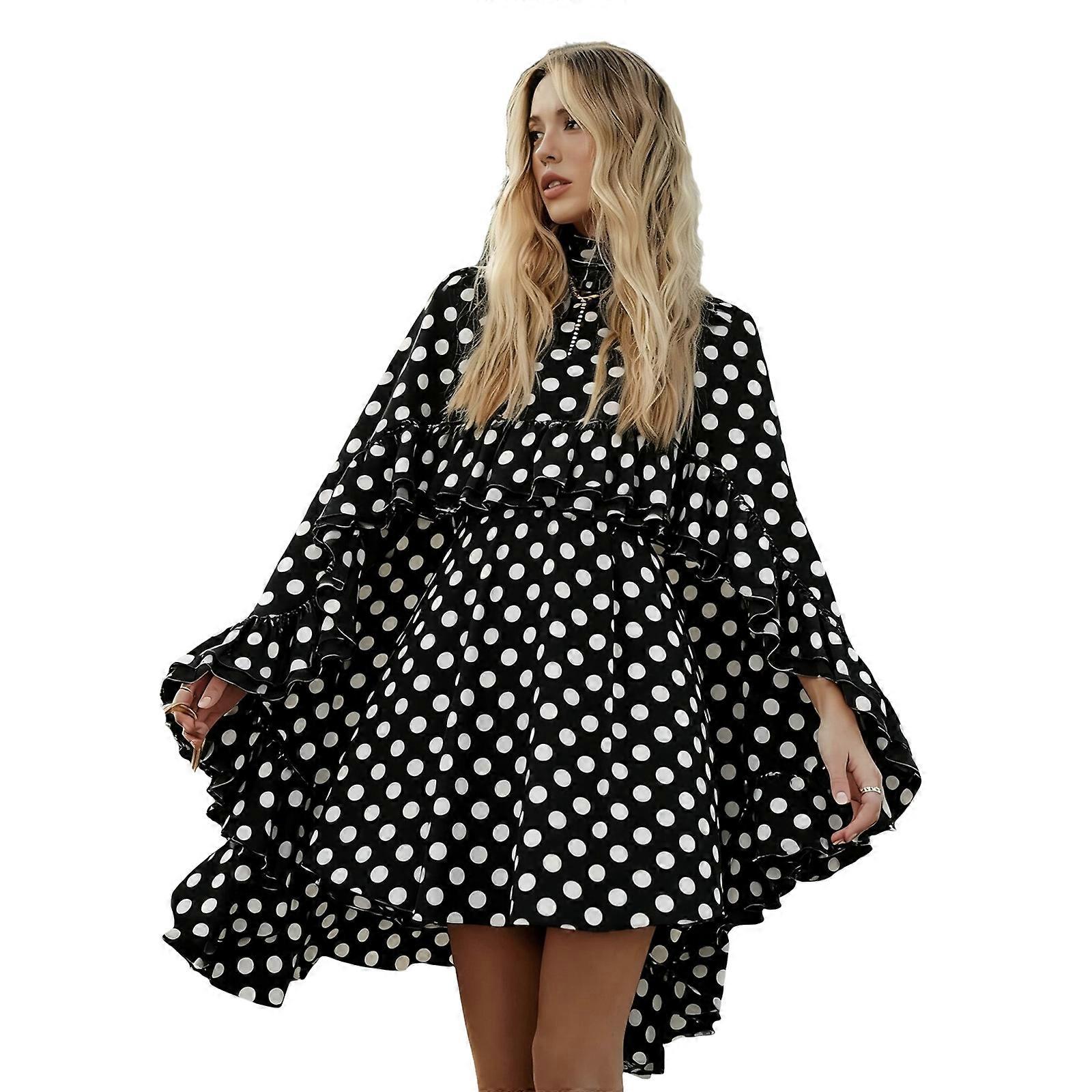 semi sheer chiffon ruffle dress with outer cape Womens Shawl Wraps Ruffle Hem Flowy Poncho Top Stand Collar for Evening Dress (Small,Black) at Amazon Women's Clothing store Stylist Q Sheer Ruffle Dress Sheer Chiffon
