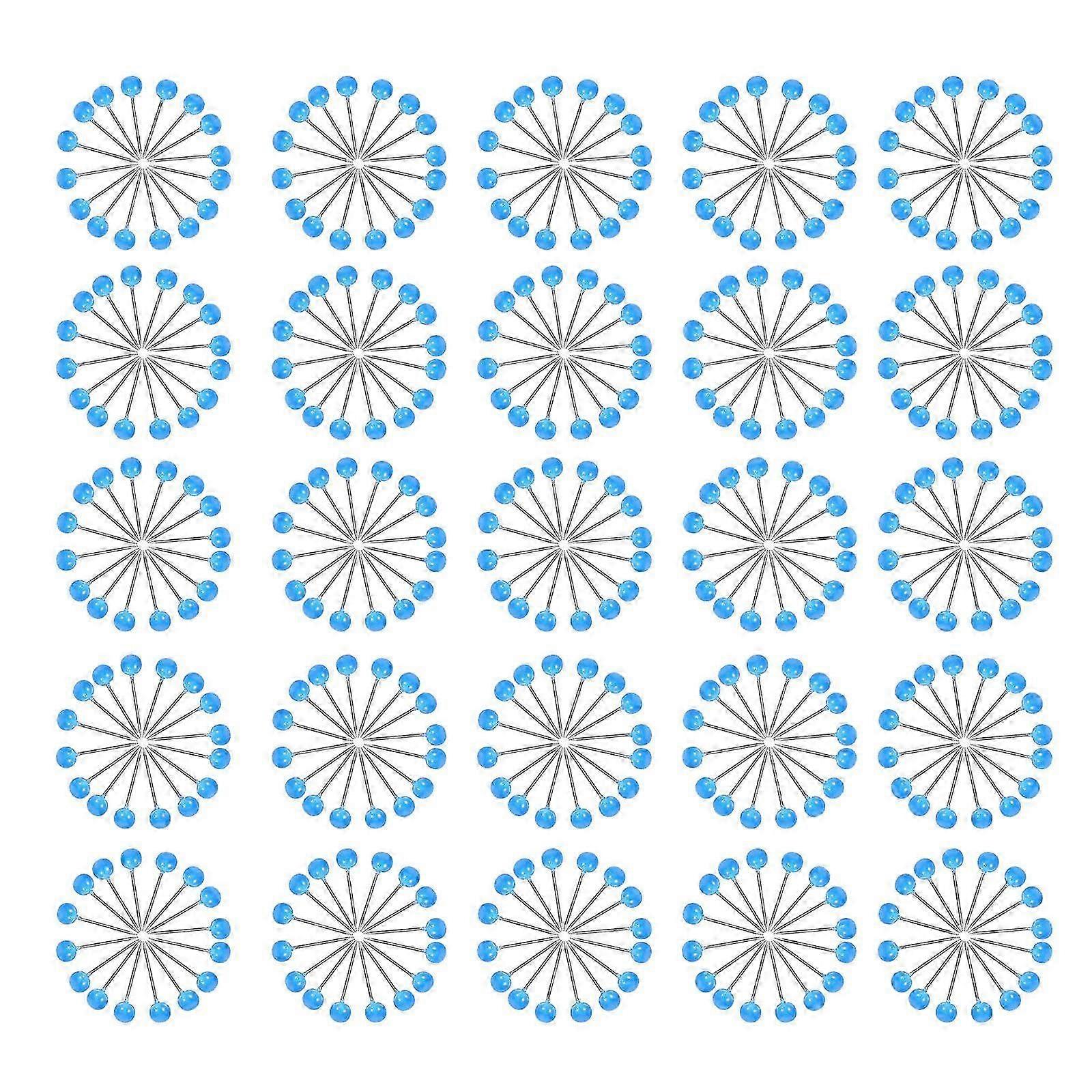 Blue Pearl Round Map Push Pins, Versatile Decor Push Pins, 500Pcs