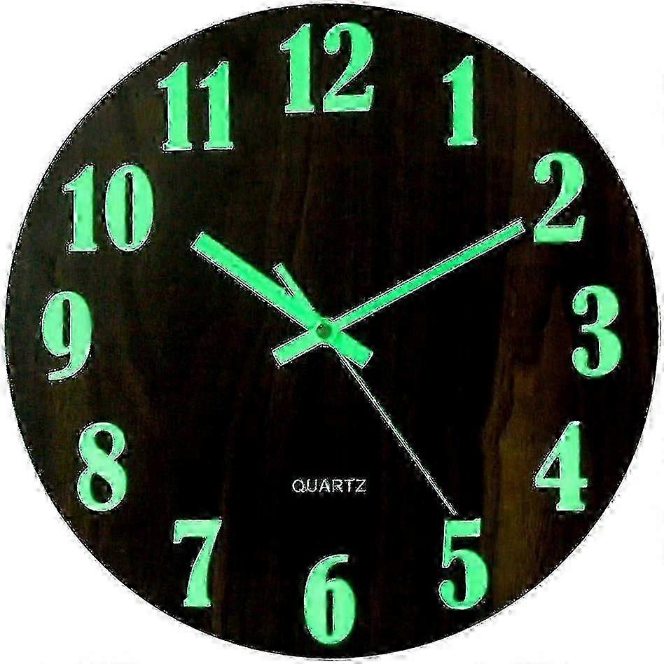 Luminous modern wall clock, silent large dial decorative clock, 30cm