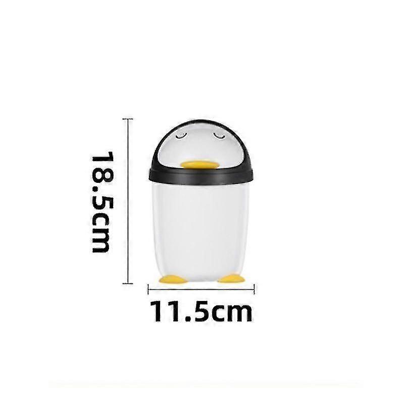 2pcs Creative Penguin Desktop Trash Can