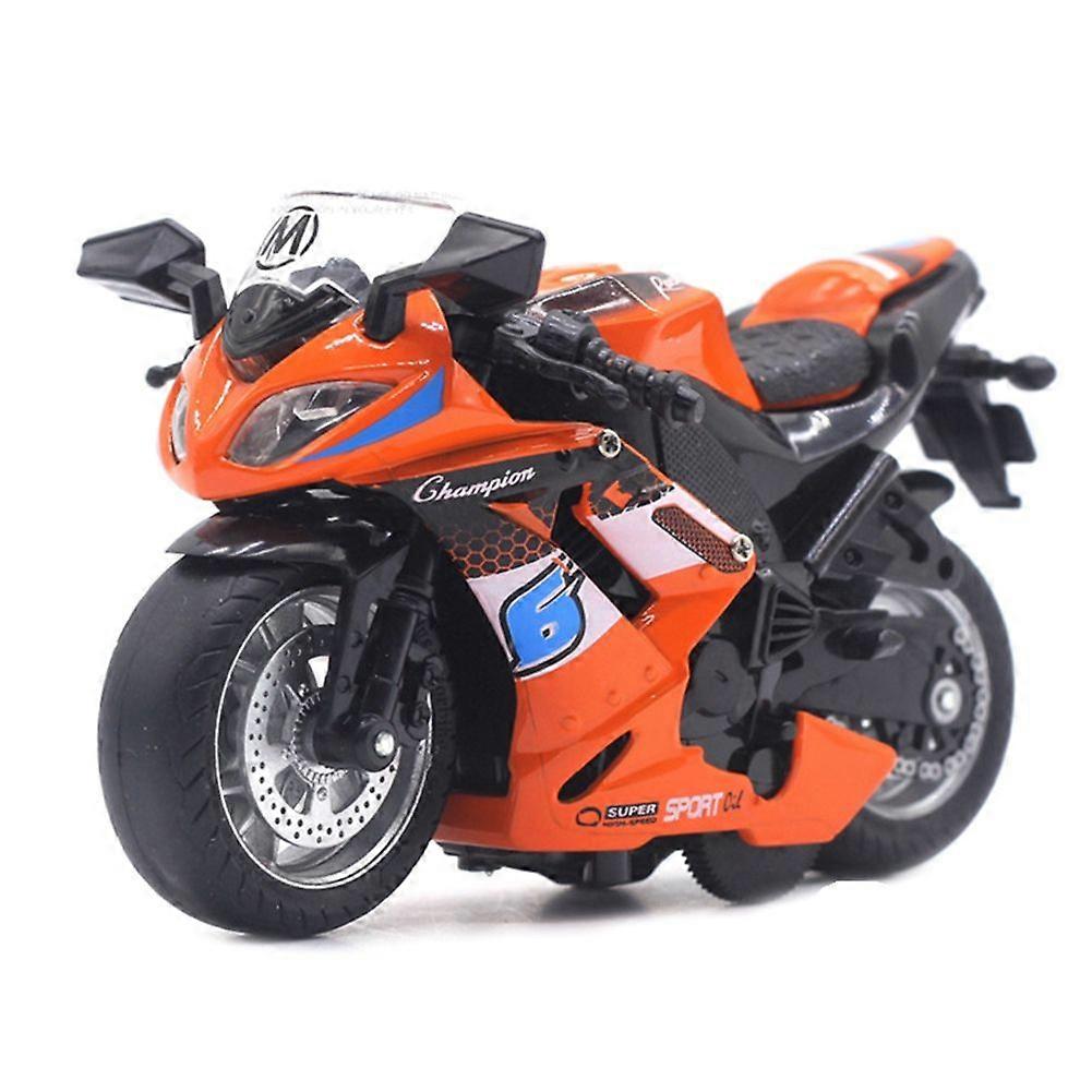 1/14 Simulation Motorcycle Pull Back Model with LED Music Learning Kids Toy