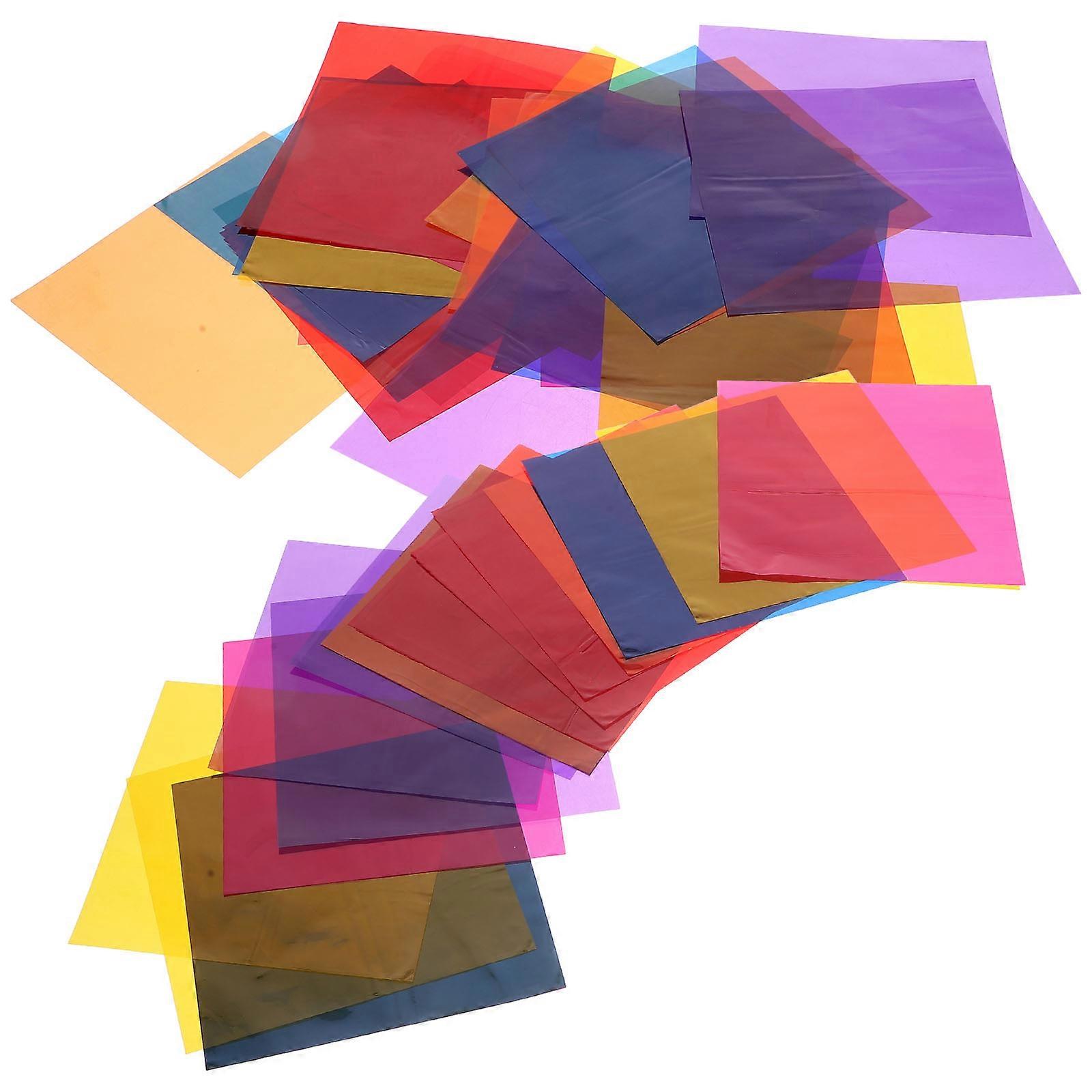 Colored Cellophane Sheets for Decor 84 Sheets Multi-Colored Craft Cellophane Paper