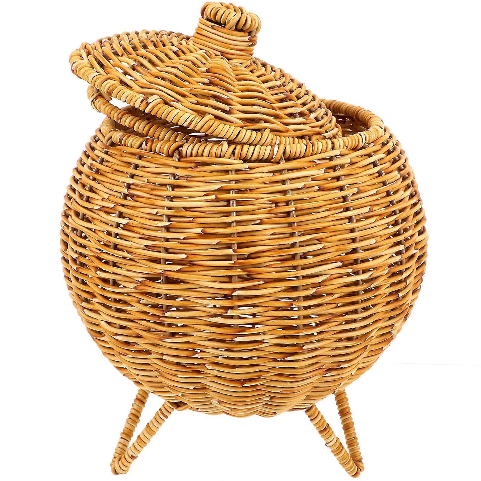 Woven Egg Storage Basket Multi-function Egg Basket Convenient Storage Basket