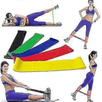 Yoga Widerstand Gummibänder - Pilates Sport Training Workout Indoor Outdoor 5 Stück