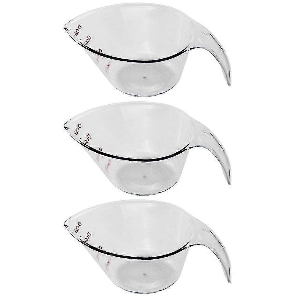 3Pcs Plastic Measuring Cup for Storage Use Laboratory Experiment Cup